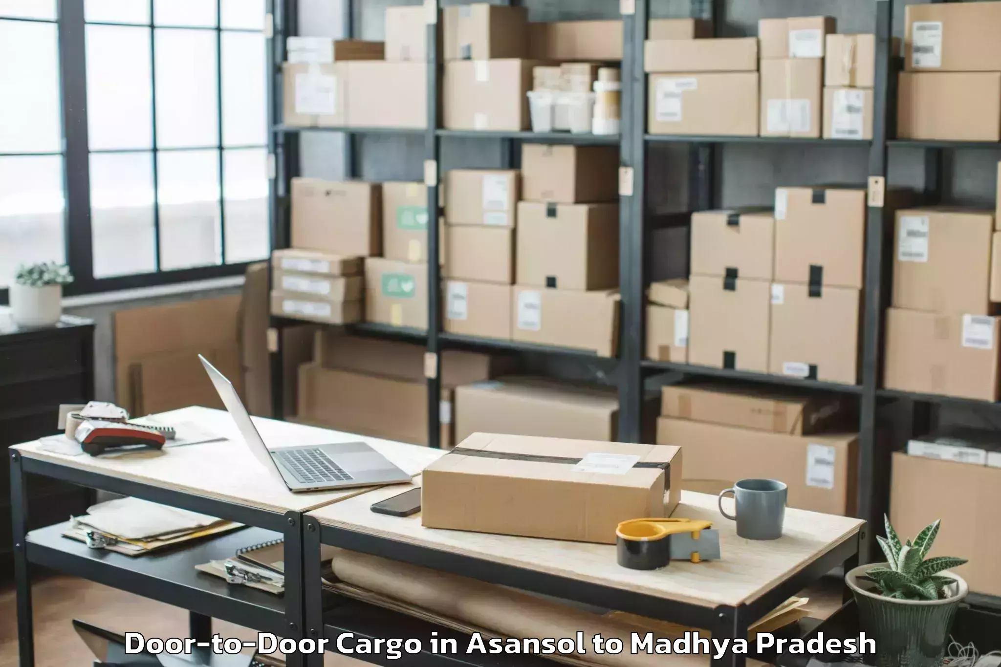 Book Asansol to Khandwa Door To Door Cargo Online